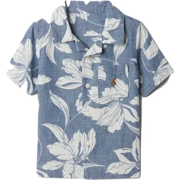 GAP BABY Detská košeľa, svetlomodrá, veľkosť 5Y