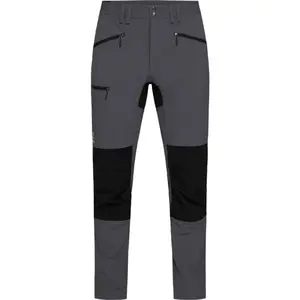 HAGLÖFS MID SLIM PANT M Pánske softshellové nohavice, tmavo sivá, veľkosť