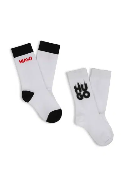 Dětské ponožky HUGO 2-pack bílá barva, G00324