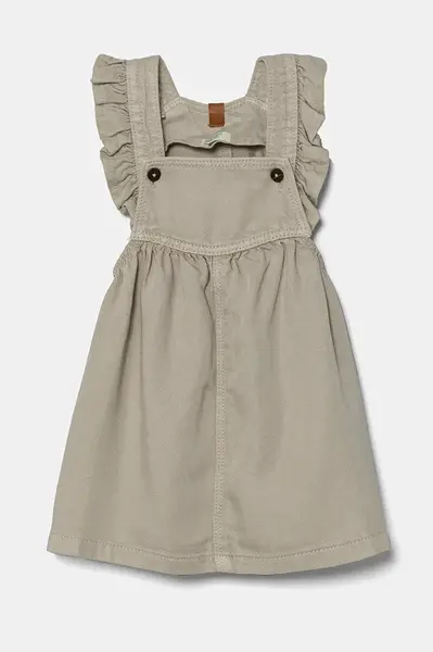 Kojenecké šaty United Colors of Benetton béžová barva, midi, áčková, 41AQAV00M