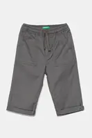Dětské kalhoty United Colors of Benetton šedá barva, hladké, 4T48GF026