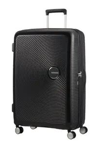 Veľký škrupinový kufor na kolieskach American Tourister Soundbox Exp L Bass Black