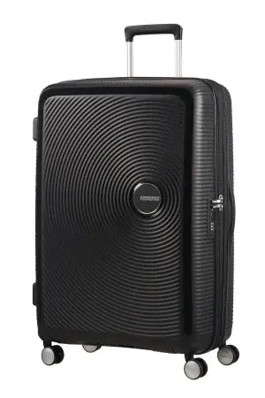 Veľký škrupinový kufor na kolieskach American Tourister Soundbox Exp L Bass Black