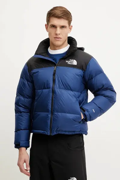 Péřová bunda The North Face 1996 Retro Nuptse tmavomodrá barva, zimní, NF0A3C8DF1T1