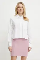 Košile BOSS dámská, růžová barva, regular, s klasickým límcem, 50538404