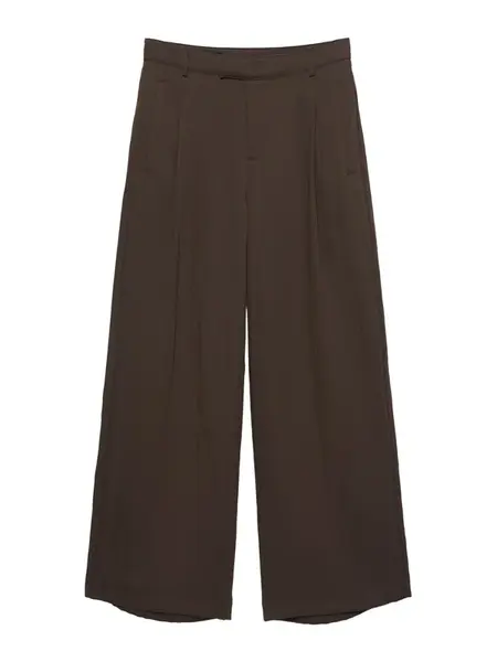 Pull&Bear Nohavice s pukmi  čokoládová