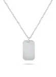Brilio Silver Stříbrný náhrdelník Psí známka NCL201W (řetízek, přívěsek)