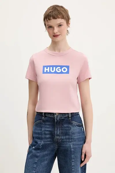 HUGO Blue basic tričko dámské bavlněné Classic Tee_B