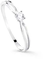 Cutie Diamonds Třpytivý zásnubní prsten z bílého zlata s briliantem DZ8027-00-X-2 53 mm