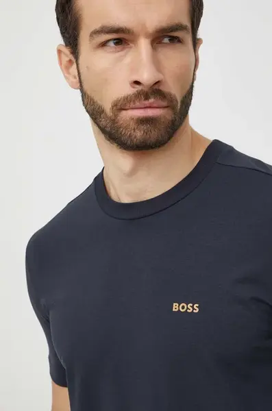 BOSS Green tričko pánské bavlněné s elastanem Tee