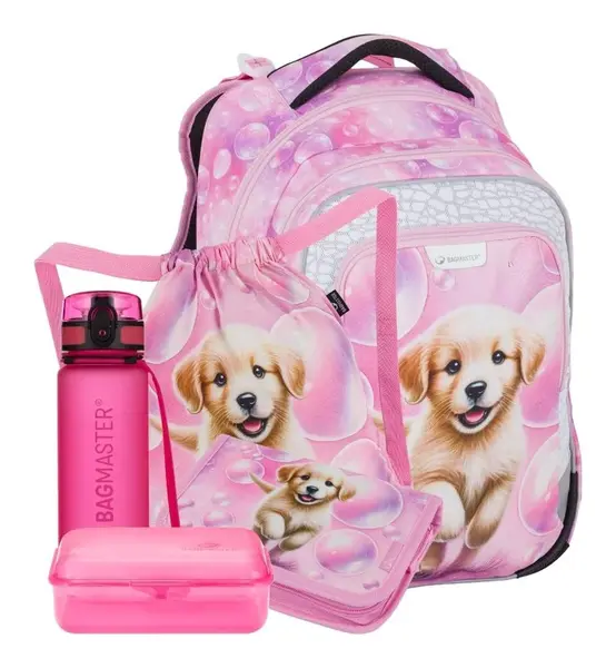 Školský set Bagmaster LUMI 26 A Set L Puppy dog