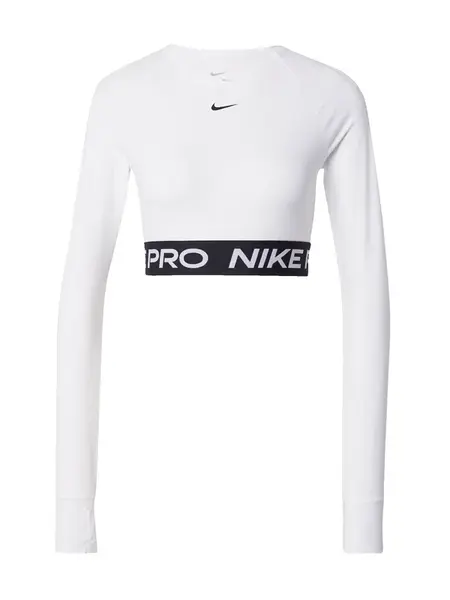 NIKE Funkčné tričko 'PRO'  čierna / biela