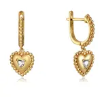 Viceroy Romantické pozlacené náušnice Srdíčka Popular 7113E100-38