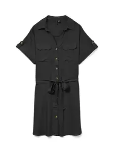 VERO MODA Košeľové šaty 'VMBumpy'  čierna