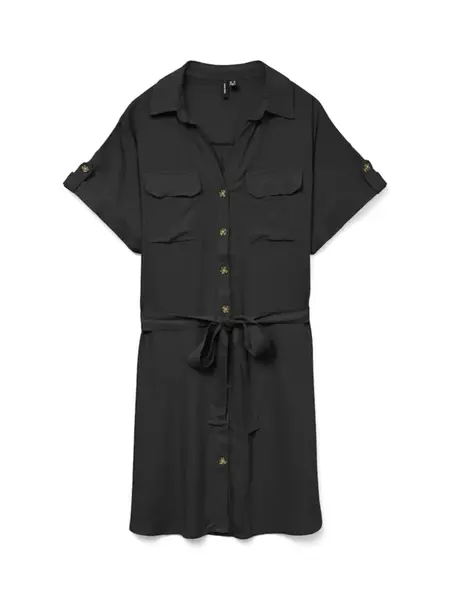 VERO MODA Košeľové šaty 'VMBumpy'  čierna