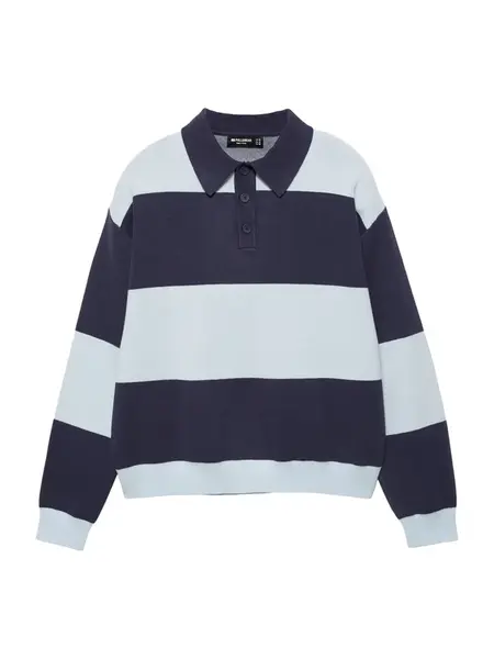 Pull&Bear Tričko  námornícka modrá / pastelovo modrá