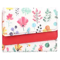 Dámská kožená peněženka DD Anekta Flower - bílá