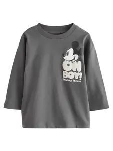 Next Tričko 'Mickey Mouse'  sivá / čierna / šedobiela