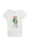 Bavlněné tričko Polo Ralph Lauren bílá barva, 312971122002