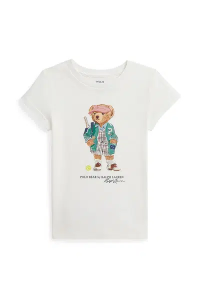 Bavlněné tričko Polo Ralph Lauren bílá barva, 312971122002