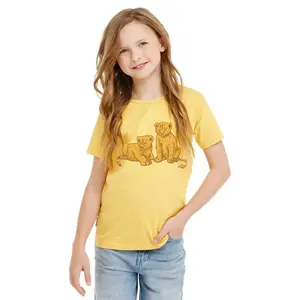 Bushman Dětské bavlněné tričko Laba, žluté 140