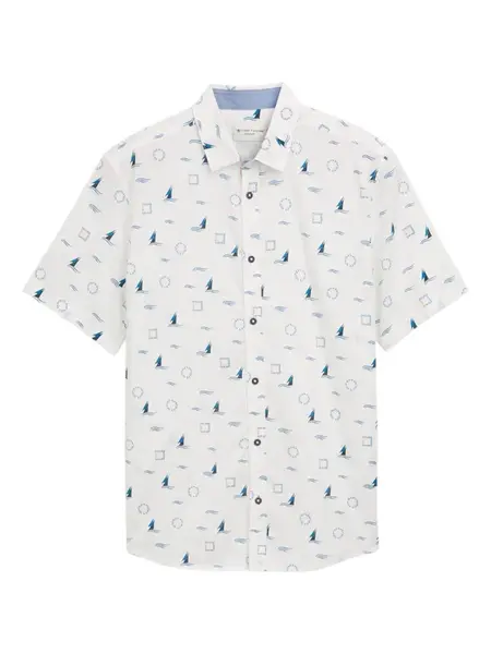 TOM TAILOR Košeľa  modrá / biela