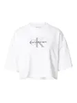 Calvin Klein Jeans Tričko  sivá / čierna / biela