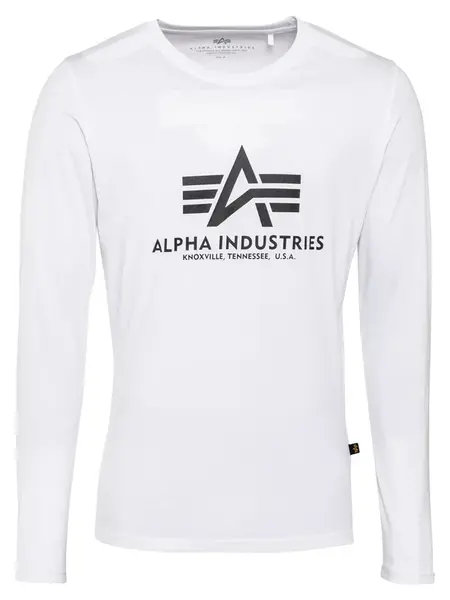 ALPHA INDUSTRIES Tričko  čierna / šedobiela