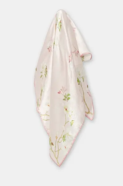Hedvábný šátek Answear.LAB dámský, růžová barva