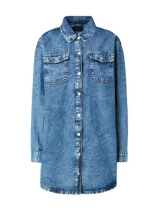 Noisy may Košeľové šaty 'ALVA'  modrá denim