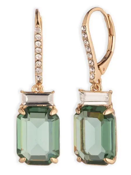 Lauren Ralph Lauren Náušnice  zlatá / zelená / priehľadná
