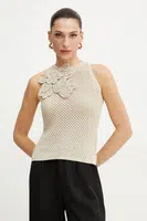 Top s příměsí lnu Marella ARAK1 béžová barva, 2513361112200