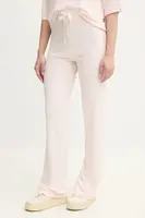 Kalhoty BOSS Ottoman_Pants růžová barva, 50535771