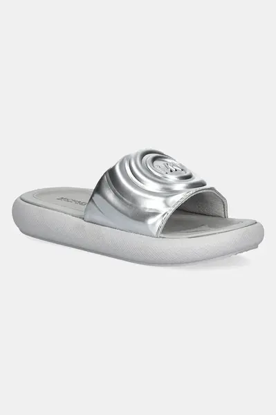 Pantofle Michael Kors RAELYNN MASYN stříbrná barva, MK01421040