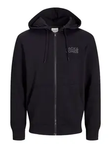 JACK & JONES Tepláková bunda  čierna