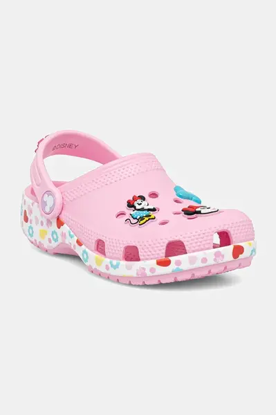 Dětské pantofle Crocs CLASSIC MICKEY MINNIE FRIENDS CLOG KIDS růžová barva, 211147