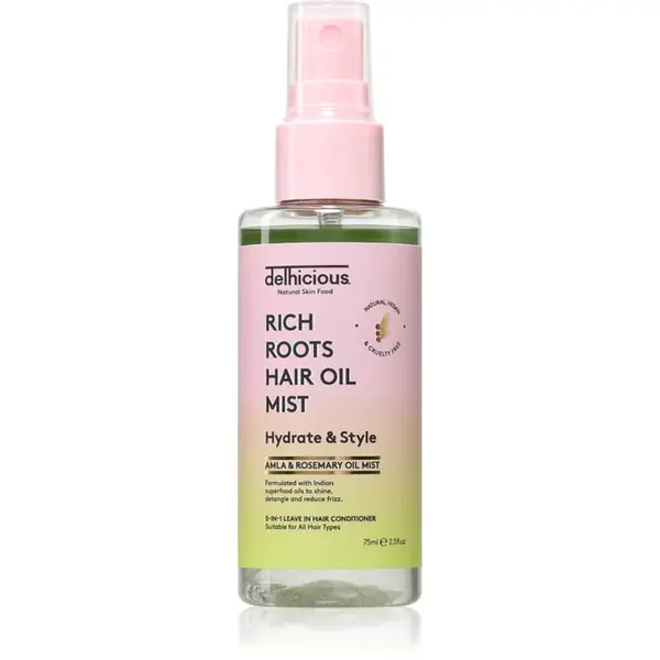 delhicious RICH ROOTS 5-in-1 Hair Oil Mist bezoplachový kondicionér ve spreji 75 ml