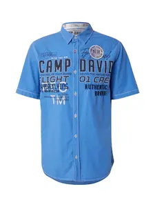 CAMP DAVID Košeľa  modrá / tmavomodrá / biela