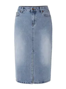 TATUUM Sukňa 'MEDIANA'  modrá denim / hnedá