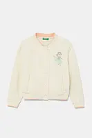 Dětská mikina United Colors of Benetton béžová barva, s aplikací, 32N4G503P