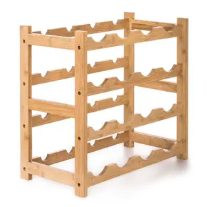 g21 Stojan na víno na 16 lahví bambusový