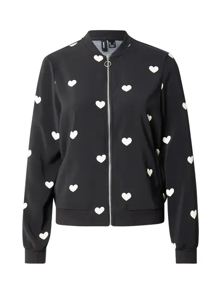 VERO MODA Prechodná bunda 'VMCOCO'  čierna / biela