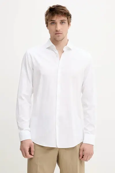 Košile s příměsí lnu HUGO