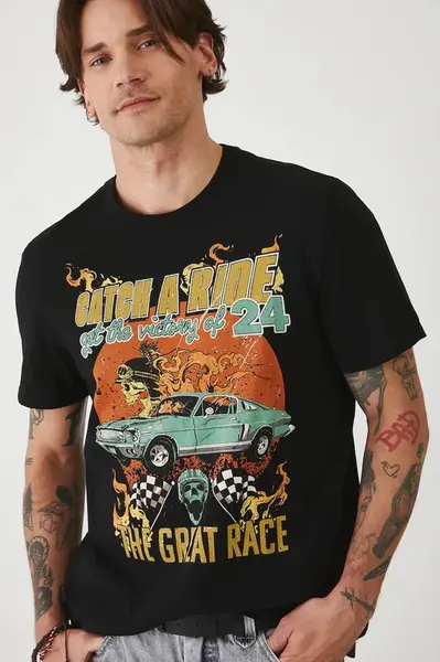 Bavlněné tričko Medicine pánské, černá barva, s potiskem