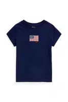 Dětské bavlněné tričko Polo Ralph Lauren tmavomodrá barva, 312971138002