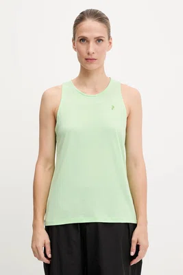 Sportovní top Peak Performance zelená barva, G79365