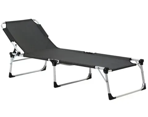 Záhradné lehátko Genova, šedé%