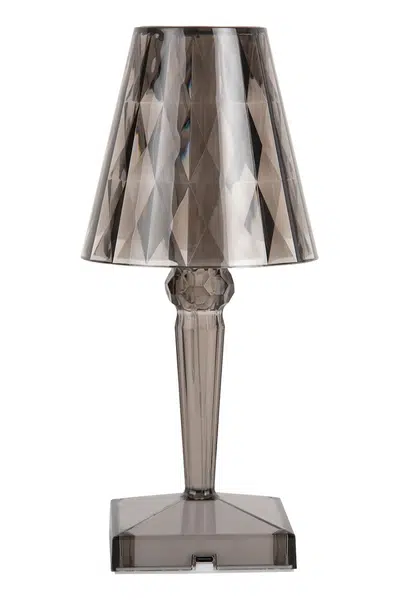 Stolní LED lampa Leitmotiv Gem šedá barva