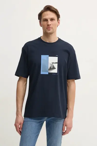 Bavlněné tričko Boss Orange