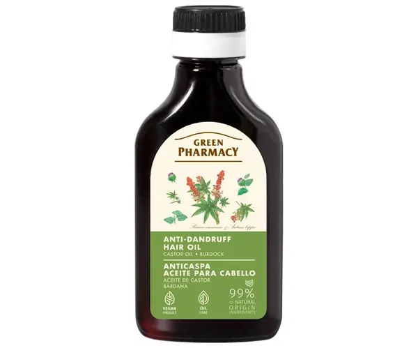 Olej proti lupům s ricinovým olejem a lopuchem Green Pharmacy Anti-Dandruff Hair Oil - 100 ml